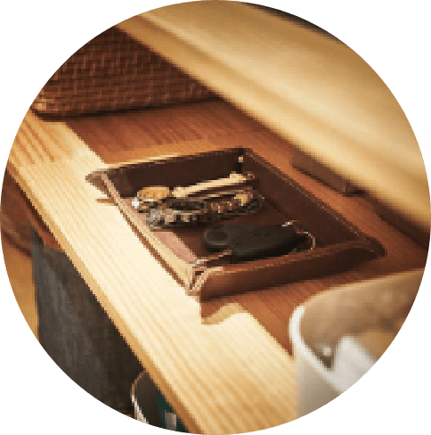 玄関で使うものは、玄関に定位置を決めて。