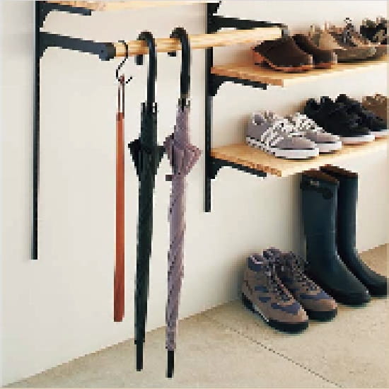 傘をかけるスペース