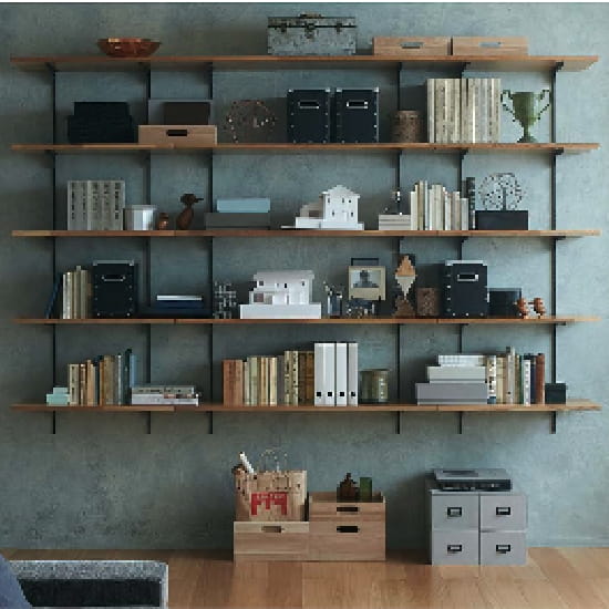 圧迫感が少ないオープンな収納棚